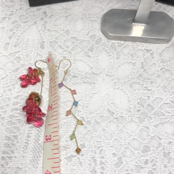 Sparkling crystal beads long statement earrings - Picture 5 of 5